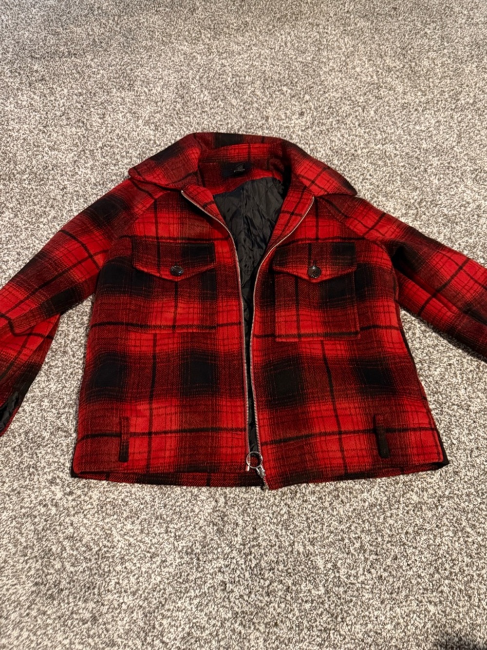 Forever 21 Red and Black Plaid Jacket